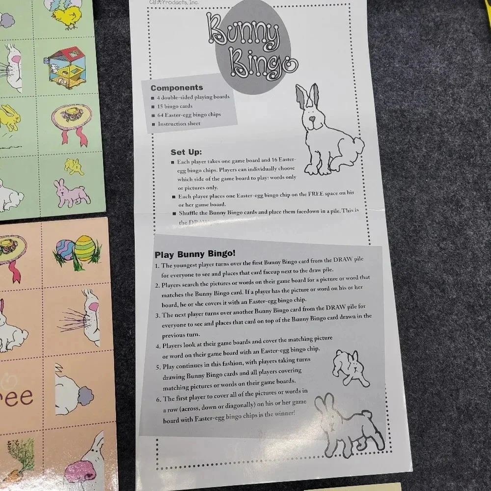 Cute Vintage Easter Bingo Game